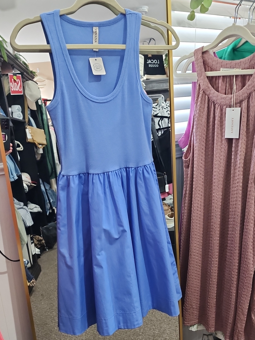Blue Sleeveless Tank Dress - Casual Summer Style